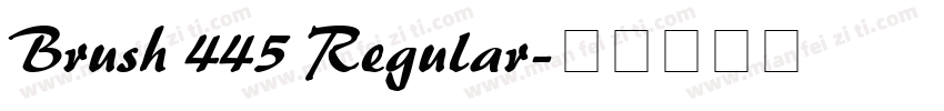 Brush 445 Regular字体转换